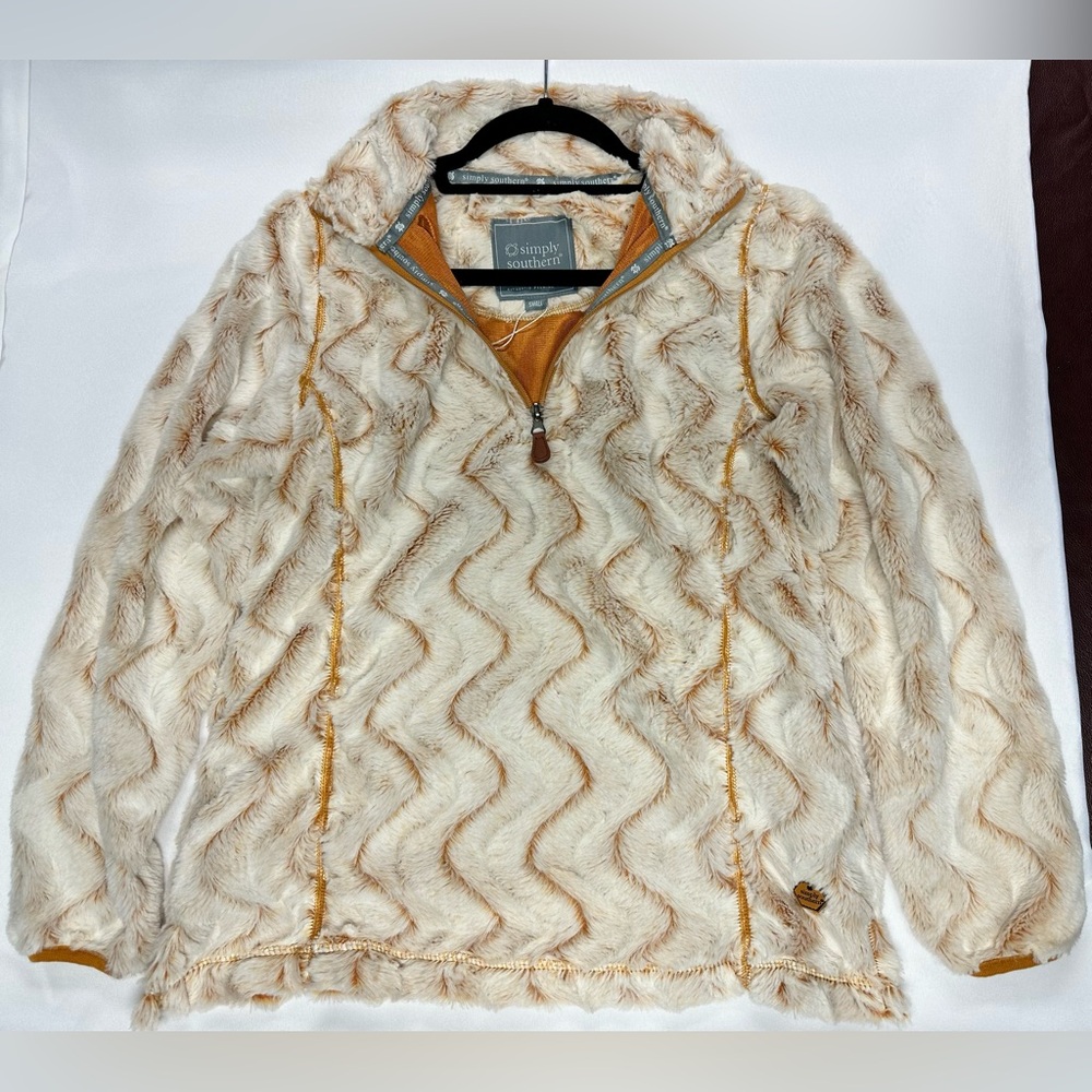 Simply Southern Small Fluffy Half-Zip Pullover NWT